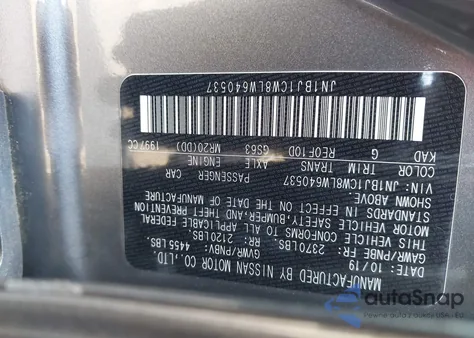 2020 Nissan Rogue Sport S Awd Xtronic Cvt z USA, uszkodzony, nr VIN JN1BJ1CW8LW640537